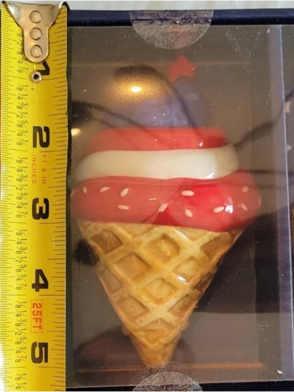 Martha Stewart July 4th Patriotic Stars & Stripes Ceramic Ice Cream Cones NIB - Picture 5 of 11